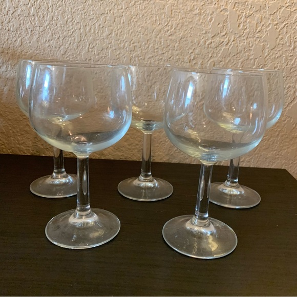 Set of 5 stem wine glasses - Picture 2 of 6